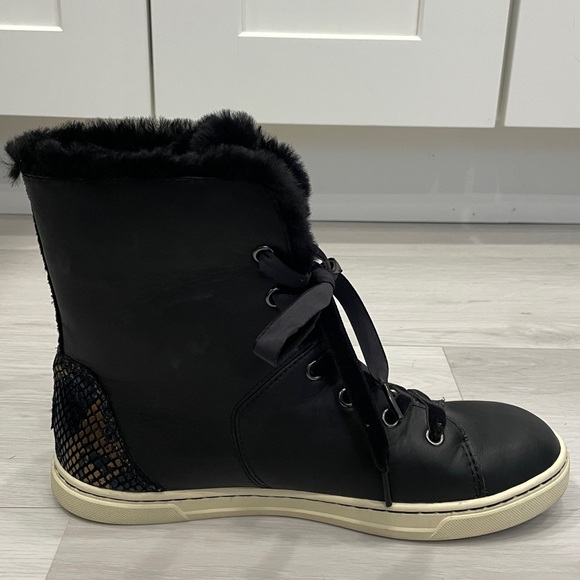 UGG Croft Exotic Leather High Top Sneakers Size 7 - Picture 9 of 16